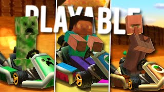 MINECRAFT CHARACTERS in Mario Kart 7