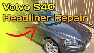 Volvo s40 Sagging Headliner & Sunroof Repair | HOW TO Fix a Roof Liner | Fabric Falling Down