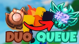 DUO QUEUING to PLATINUM rank! Ep.2 (Roblox Bedwars)