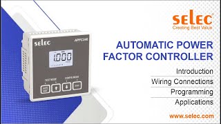 Selec APFC346 Automatic Power Factor Controller: Introduction|Wiring Diagram|Programming|Application