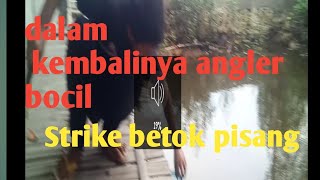 kembalinya Angler bocil.. strike ikan betok pisang@angler amatiran30