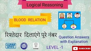 Blood Relation | Reasoning | Level 1 | RRB | NTPC | IB | SBI PO | COMPETITIVE EXAMS |