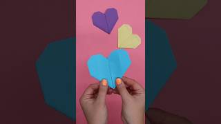 How to make a paper heart ❤️ #shorts #paperheart #easyorigami