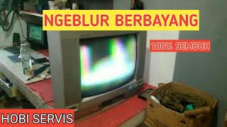 memperbaiki tv panasonic gambar blur