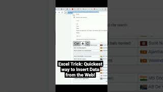 Excel Trick Quickest way to Insert Data from the Web!