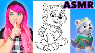 ASMR Coloring Paw Patrol Everest | Calming ASMR Coloring for Relaxation & Stress-Relief