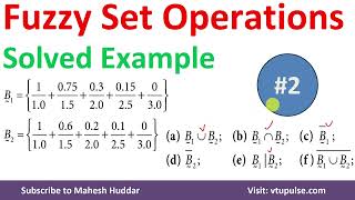 8. Fuzzy Sets Solved Example Union Intersection Complement Difference in Fuzzy Logic Mahesh Huddar