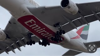 King Emirates 🇦🇪 Airbus A380 Landing 🛬 on very Cloudy Weather 🌦️ At UK 🇬🇧 international Airport|BHX|