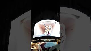 台北士林夜市下雨天的晚上，人潮不減，看看最新3D動畫技術 Shilin Night Market Taipei city in Taiwan #shorts