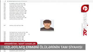 Ermənistanın xalqından gizlədilən ölülərin siyahıdı və şəkilləri