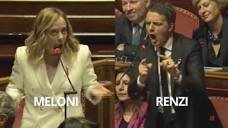 RENZI Vs MELONI, BOTTA E RISPOSTA IN SENATO: "CAMPIONE DI INCOERENZA"