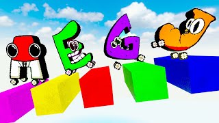 Rainbow Friends Alphabet Lore Car Test on Massive Potholes in Teardown