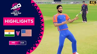 India vs USA T20 World Cup 2024 Highlights | IND vs USA Match Highlights| Real Cricket 24