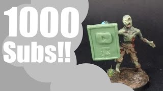 Making a Green stuff play button to celebrate 1K Subs! (But mostly an Update Video)