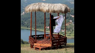 Eco gazebo out of pallets you can do for one day 🏕️