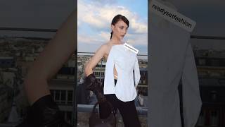 Hanging Shirt by Jean Paul Gaultier worn by Emma Chamberlain to couture show in Paris #paris