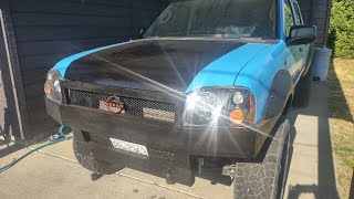 Nissan d22 restomod progress. 2003 frontier. diy car port paint job.