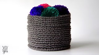 How to Make a Woven-Look Basket on your Addi Knitting Machine | Yay For Yarn