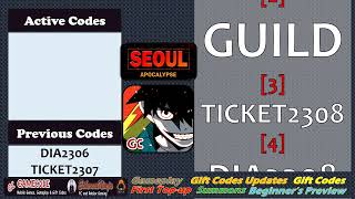 3rd New Gift Code Update Seoul Apocalypse