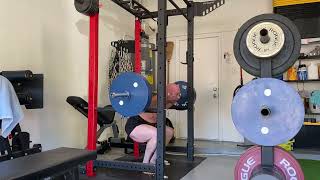 405x6 High Bar Squat Without Sleeves!