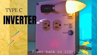 DIY Type c Inverter -12v to 110v-