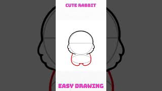 Easy to draw a cute rabbit #easytodraw #cutedraws