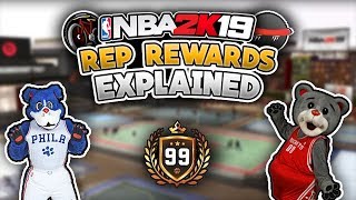 NBA 2K19 - ALL REP SYSTEM REWARDS !! MASCOTS CONFIRMED?