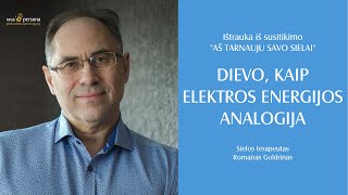 Dievo kaip elektros energijos analogija. Romanas Goldrinas