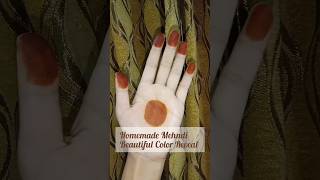 Homemade Mehndi on Hand Beautiful Color #mehndi #shortfeed #youtubeshorts #shorts #viral #shortvideo