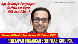 PENETAPAN TUNJANGAN SERTIFIKASI GURU P3K | PERMENDIKBUDRISTEK NO 45 TAHUN 2023