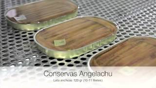 Lata de Anchoas de Santoña Conservas Angelachu 120 grs 10 filetes-Anchoasdeluxe