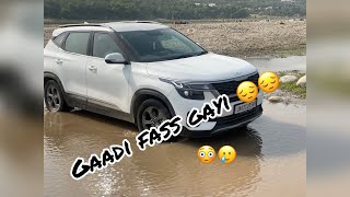 Off-roading gone wrong on Kia Seltos almost gone #jammuandkashmir #kiaseltos #nature #offroading