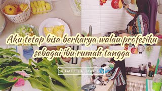 VLOG - KEGIATAN IBU RUMAH TANGGA  || bersih-bersih dapur dan masak tumis sawi putih