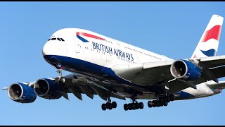 Impossible When Landing!!! Airbus A380 British Airways Landing At Amterdam Airport #shorts