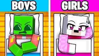 BOYS vs GIRLS Sleepover in Minecraft!