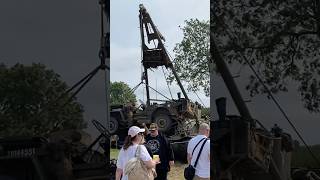 Jeep on a rope