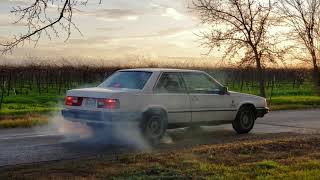 1989 Volvo 780 Bertone Turbo Burnout