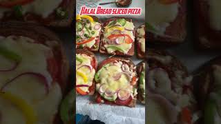 Bread sliced pizza halal #halal #food #pizza