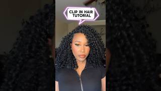 Quick Creative natural hairstyle ft clipins #fyptiktok #fypシ #viral #clipinsfornaturalhair #clipins