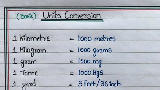 Basic measurement units/units conversion | #Gk notes | km,cm,m,kg,acre | #universal gk hub