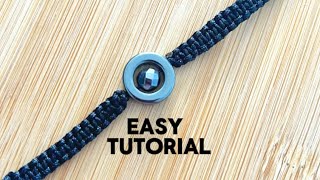 Simple macrame square knot bracelet tutorial