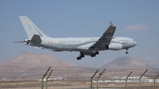 EUROFIGHTER, F18, A330MRTT and C212 @ Lanzarote Airport