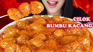 ASMR CILOK BUMBU KACANG PEDAS ISI AYAM | ASMR INDONESIA