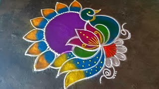 Diwali rangoli designs beautifulpeacockrangoli🥀Diwalidiyarangoli🥀Deepavali kolam🥀gokulramya kolangal