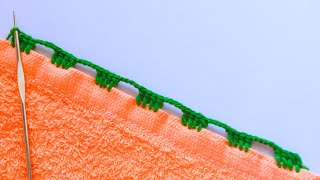 How to CROCHET lace for beginners Eiid ke design👌 Biggners CROCHET 🧶||Easy lace design.