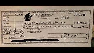 This Is The $40 Million Check Floyd Mayweather Got For Beating Canelo Alvarez