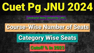 Cuet pg Jnu Seats and cutoff for diff Courses | Cuet pg jnu cutoff 2023