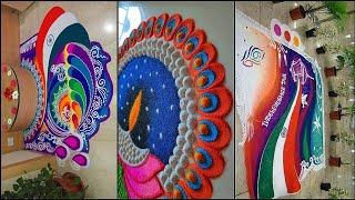 Independence Day Rangoli Ideas 2022 | Beautiful Rangoli Ideas for Independence Day. #rangolidesigns