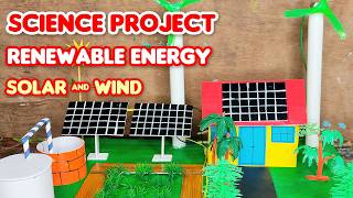 Renewable energy working model science project | Solar and windmill energy #science