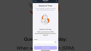 When was the serum (SRM) decentrali | Time Farm Oracle Of Time 11 November #timefarm #timefarmanswer